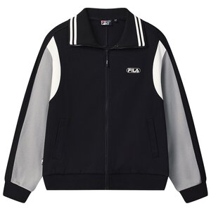 
FILA official men's knitted long-sleeved jacket 2025 winter new fashion casual loose lapel top