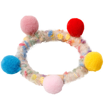 
Colorful hair ball hair rope, cute girl's versatile hair tie