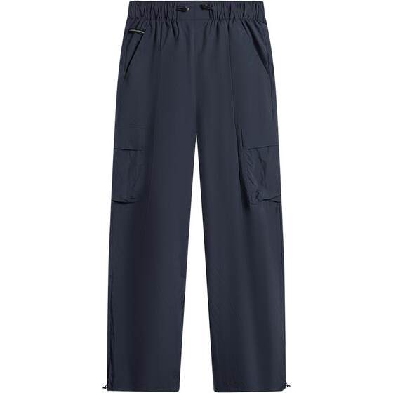 
Li Ning Sports Pants Commuting Women's Workwear Wide Leg Pants Casual Black Running Spring Straight-leg Woven Sports Pants