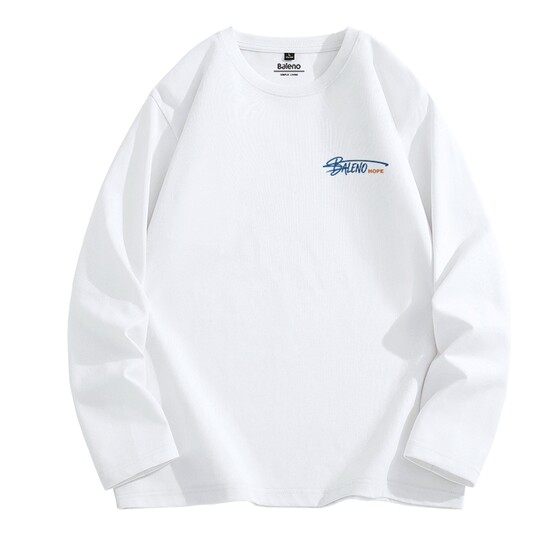
Baleno pure cotton long-sleeved T-shirt men's 2026 new youth spring trend versatile casual pullover top Y