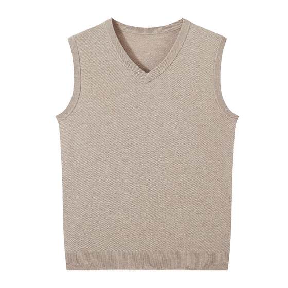 Red bean 100% pure wool men's sweater sweater 26 spring casual fashion vest men's inner wear
