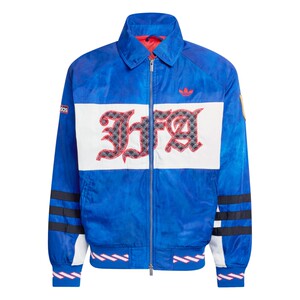 
Japanese team football casual culture washed old warm cotton jacket men's adidas Adidas clover