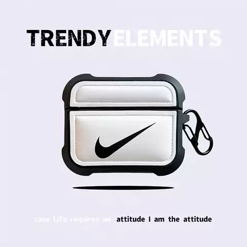 NIKE 3D Just Do It Protective Carry Cases Apple AirPods 1, AirPods 1 Pro, AirPods 2, AirPods 2 Pro, AirPods 3, AirPods 3 Pro, AirPods 4, AirPods 4 Pro, AirPods Max