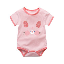 Girls' baby summer clothes, newborn boys' short-sleeved pajamas, children's baby cotton jumpsuits, children's thin ones