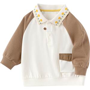 
Balabala boys long-sleeved T-shirt baby fashionable bottoming shirt spring and autumn new children's polo shirt small