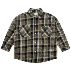 Yuanyuanjia Children's Clothing Boys' Shirts 2023 New Winter Clothing Children's Plaid Shirts Baby Velvet Tops Fashionable And Trendy