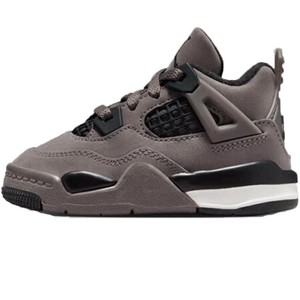 
nike baby boys and girls AIR JORDAN AJ4 white black retro sports basketball shoes IB4387-200