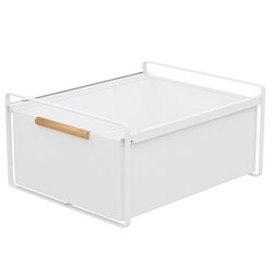 No-punch pull-out storage rack under the sink
