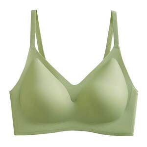 
Ice Silk Seamless Underwear Women's Wireless Small Breast Gathering Anti-Sagging Camisole Bra Thin Invisible Shoulder Straps