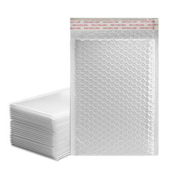 Pearlescent film bubble envelope bag thickened white bubble bag