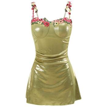 Yimeishan women's one-piece swimsuit with suspenders