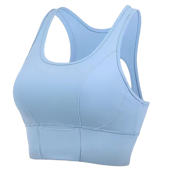Sports bra for women in large size, running and shock-absorbing integrated, chubby mm, with gathered and hollowed out breasts, fitness suit, yoga bra