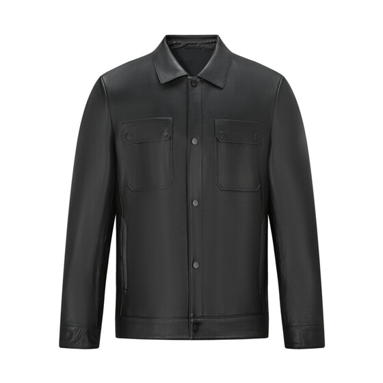 
Seven Wolf leather jacket men's official authentic autumn new sheepskin work jacket jacket middle-aged dad men's clothing