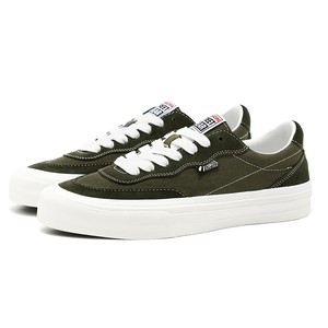 
VISION official FLAT TOP olive green low top fur canvas shoes for men and women street sports skateboard shoes