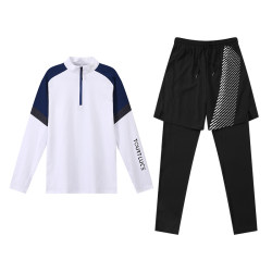 Badminton suit boys long-sleeved trousers autumn and winter quick-drying table tennis suit training clothes sportswear suit