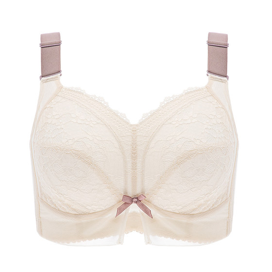 A big breasts showing a small text, a small pair of fat MM full cup of underwear ladies large size thin bra