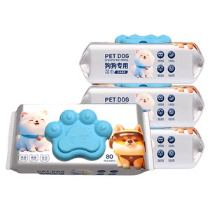 
Wet wipes for dog cleaning for each pet, special sterilization and deodorization puppies wipe their feet and buttocks tears. Wet tissues
