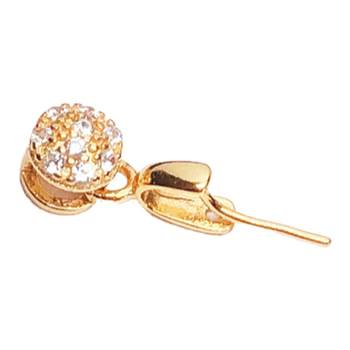 18k gold pendant buckle head Buddha jade buckle gold