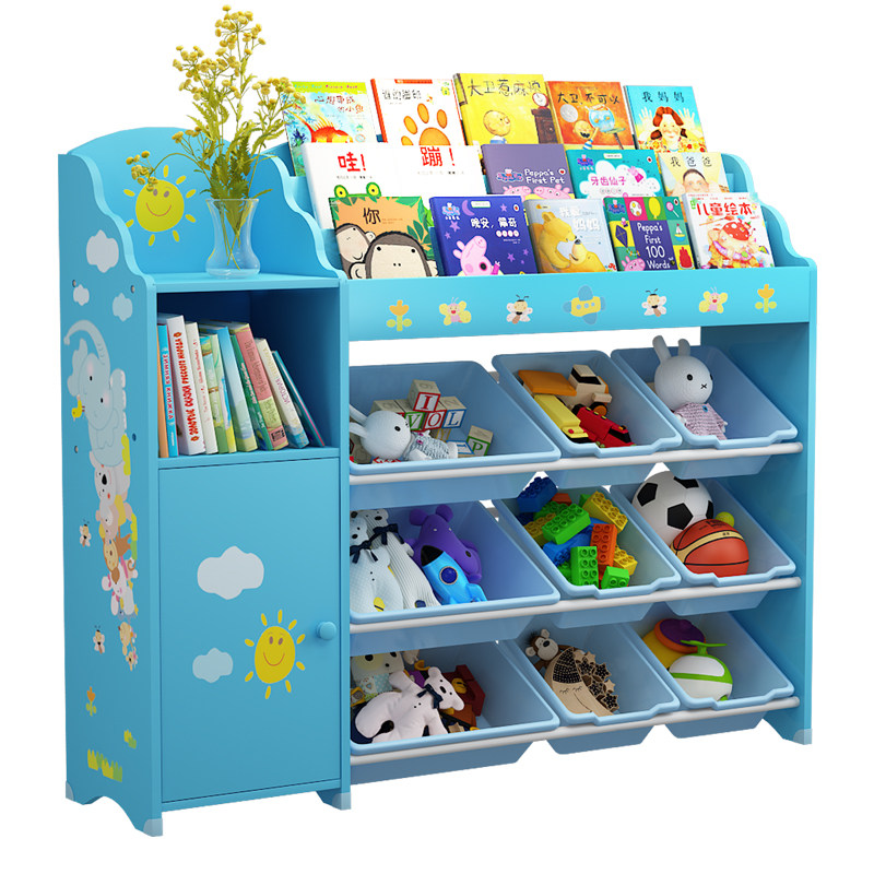 Home with kids Toy Storage Rack - Multi-Layer Bookshelf