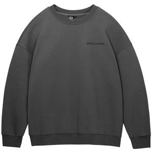 
Muscle dog sports sweatshirt for men in autumn and winter new style plus velvet warm loose round neck casual fitness training pullover