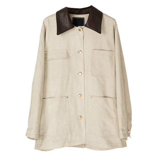 
[Highline Series] Gong Hyo Jin's same style Korean single depo* spliced collar work jacket autumn