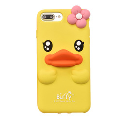B.duck Little Yellow Duck Liquid Silicone All-inclusive Mobile Phone Case Suitable For Apple Ipx Cute Cartoon Iphone8 Silicone 7plus Drop-proof All-inclusive Mobile Phone Case