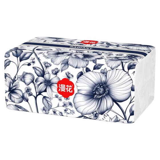 
Manhua Guofeng high-quality tissue paper 280 sheets/400 sheets household paper towels and napkins large pack native wood pulp thickened