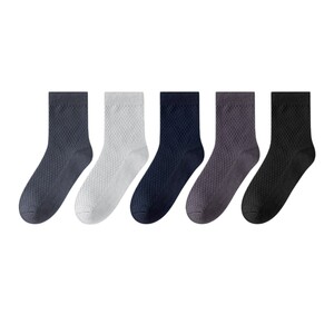 
Gift boxed bamboo charcoal fiber medium tube men's socks, sweat-absorbent and deodorant men's socks, pure cotton men's summer thin short tube