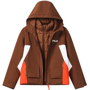 
Yang Mi's same style FILA down jacket two-piece set 2025 winter new fashion casual color matching warm jacket for women