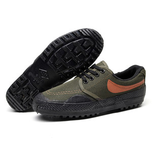 New type of camouflage rubber shoes men's cement construction site dry and wear -resistant modification, liberated shoe canvas rubber labor shoes female