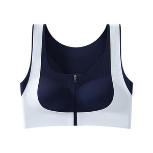 
Middle and high school students' front zipper girls' underwear for the second and third stages of development, posture correction, sports sweat-absorbent and breathable bra