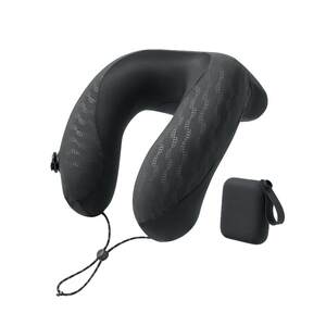 Inflatable pillow with pocket inflatable pillow portable travel high-speed rail aircraft neck protection pillow press-type inflatable u-shaped pillow