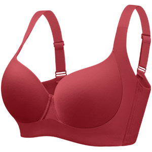 Sugar red underwear set for women in their zodiac year, wedding bride, big breast push-up, large size bra