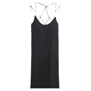 
Summer solid color cross-beautiful U strap chest pad small suspender long skirt sleeveless fake two-piece modal slim fit and thin