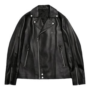
[Motorcycle Jacket] VICUTU men's spring and autumn leather jacket, comfortable sheep leather fashionable lapel motorcycle jacket