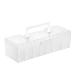 Portable large capacity card storage box with handle