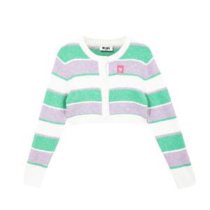 
Yazhi MLMR dopamine outfit for women's striped sweater sweet and spicy top candy color cardigan sweater