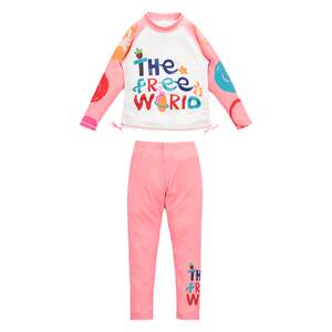 Children's swimsuit girl 12 -year -old dopamine girl treasure swimsuit cute long -sleeved long -sleeved long -sleeved long dry sunscreen split swimsuit
