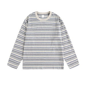 
Wukong has goods Japanese retro contrasting striped long-sleeved T-shirt for men in autumn lazy style loose casual inner wear