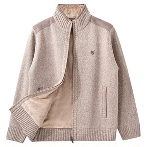 
Paul Peter spring and autumn new sweater men's sweater plus velvet thick warm long-sleeved coat cardigan MJDD49001