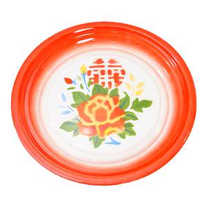 
Vintage enamel plate retro round plate fried chicken special special plate crayfish hot pot side dish