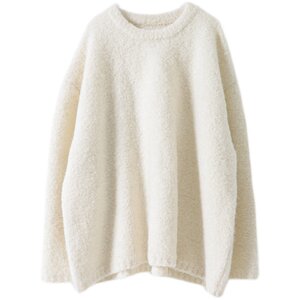 Apple's life home maimei meeting, wool blended circle yarn round neck knitted top for women's winter sweater