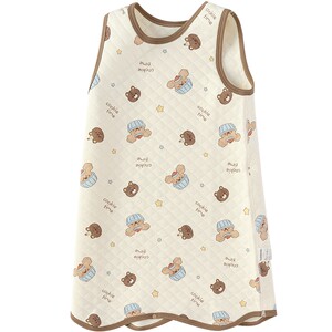 
Balabala baby sleeping bag for boys and girls anti-kick quilt autumn and winter quilted thickened pajamas baby cotton vest