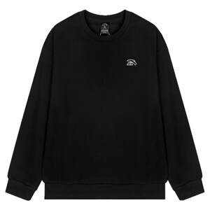 
ANTA sports sweatshirt men's spring velvet thickened round neck with gray long-sleeved pullover T-shirt hooded jacket