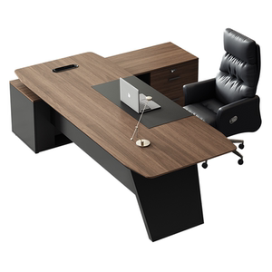 
Boss desk light luxury high-end small ladies simple curved desk manager office furniture combination set