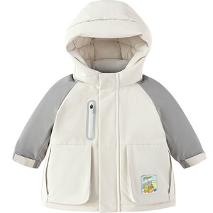 
Balabala Children's Down Jacket Boys and Girls Thickened Jacket Winter Clothes New Children's Clothing Baby Fashionable Mid-Length Style