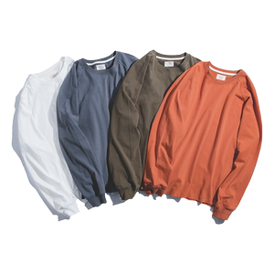 Madiden Gongtian Japanese long -sleeved stacked T -shirt with a white bottoming shirt in autumn and summer heavy cotton top men's sweater
