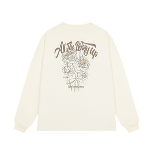 
Aspiring UZIS Sports Long Sleeve Men's Autumn Pure Cotton Round Neck American T-shirt Casual Shooting Suit [Floating]