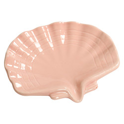 Creative high-looking ceramic European shell soap butterfly washbasin bathroom soap box small soap tray jewelry rack