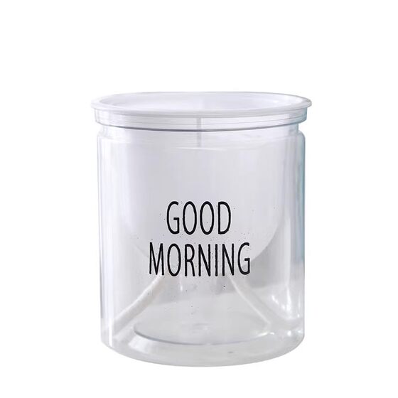 Nordic plastic hydroponic transparent pot lazy automatic water absorption good morning pot green ivy Nordic simple spider plant flower pot
